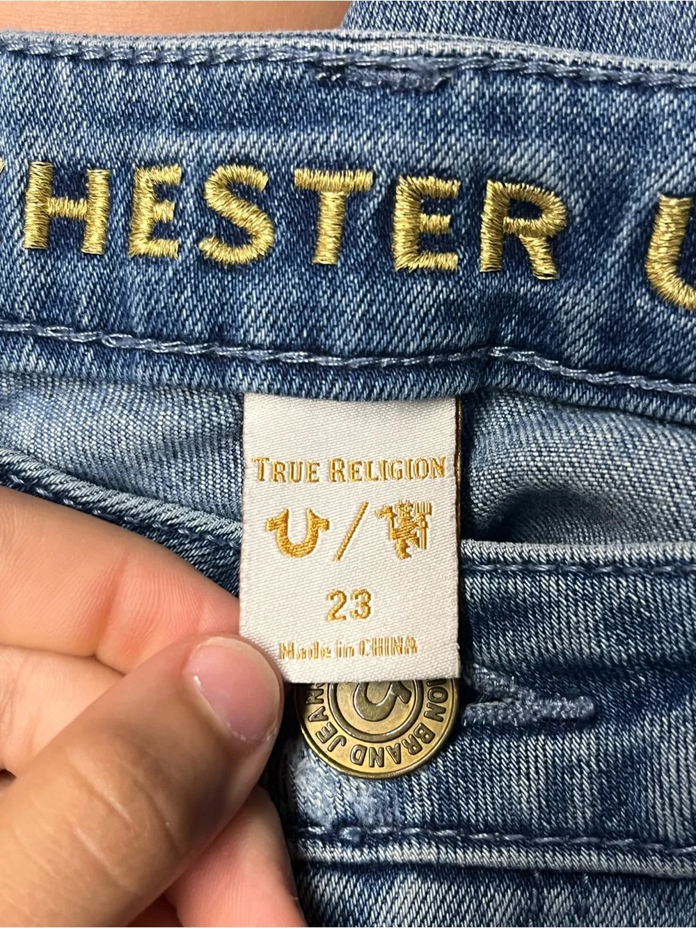 True religion x Manchester United Fey modern flare jeans